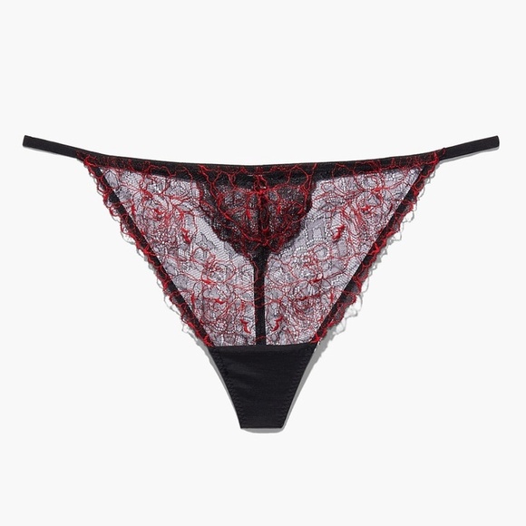 Savage X Fenty Women's EMBROIDERED LACE G-STRING 1X NWT Plus Size - Picture 3 of 5
